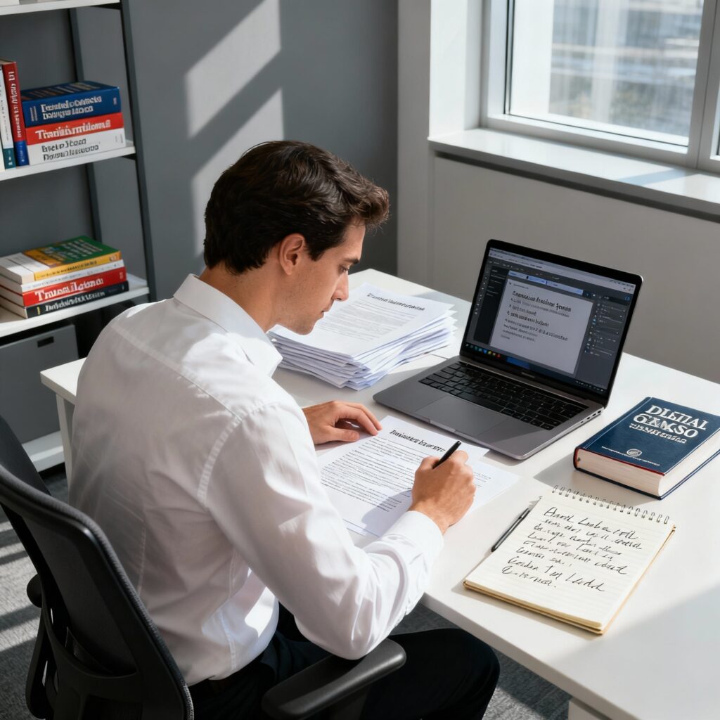 Professional English to Spanish translation services in action